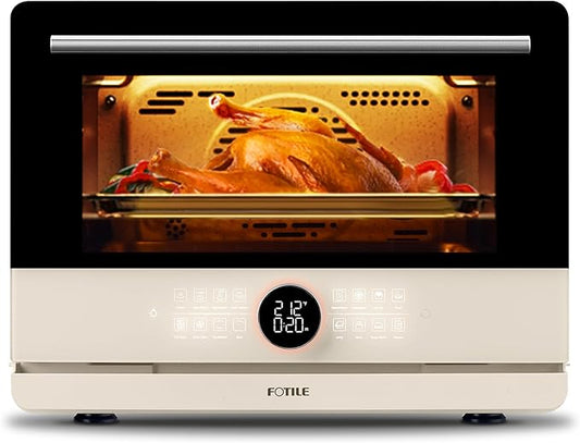 FOTILE HYZK32-E3-E ChefCubii 1.1 cu. ft. 4-in-1 Combi-Steam Oven with Steam-Bake, Air Fry, Convection, Dehydrator Functions, and 50 Preset Menus, Beige