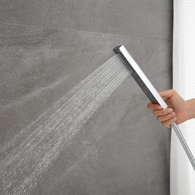 Freestanding Bathtub Faucet Tub Filler Faucets Chrome Floor Mount Brass Single Handle with Hand Shower