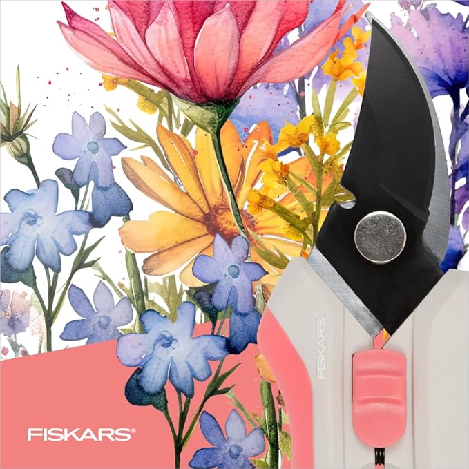 Fiskars Floral Pruning Shears, Gardener Gifts Women, Plant Cutting Scissors for Flowers, Spring Bloom