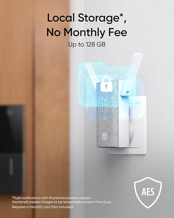 eufy Security Video Smart Lock S330, 3-in-1 Camera+Doorbell+Fingerprint Keyless Entry Door Lock, Smart Wi-Fi Deadbolt for Front Door, App Remote Control, SD Card Required, Chime Included