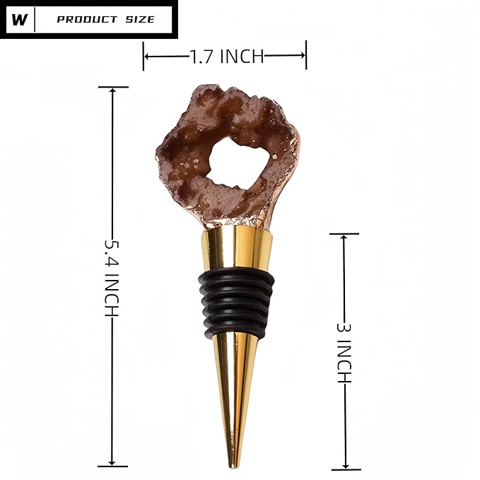 Decorative Wine Stopper Set of 2,Cool Wine Bottle Stoppers for Glass Bottles,Crystal Bottle Stopper Fits Standard Bottles,Fancy Decors Wine Tools (Green Crystal)