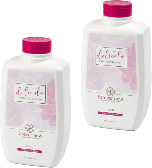 Forever New 32oz Liquid Original Scent Fabric Care Wash 2 Pack (64oz Total) Natural Laundry Detergent