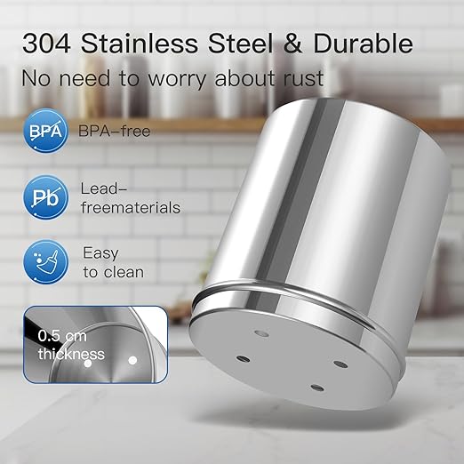 Gravity-Fed Water Filter System, NSF/ANSI 42&372 Standard, 2.25G Stainless-Steel Countertop System with 2 Black Elements, 2 Fluoride, Metal Water Level Spigot, Reduces Fluoride and Chlorine