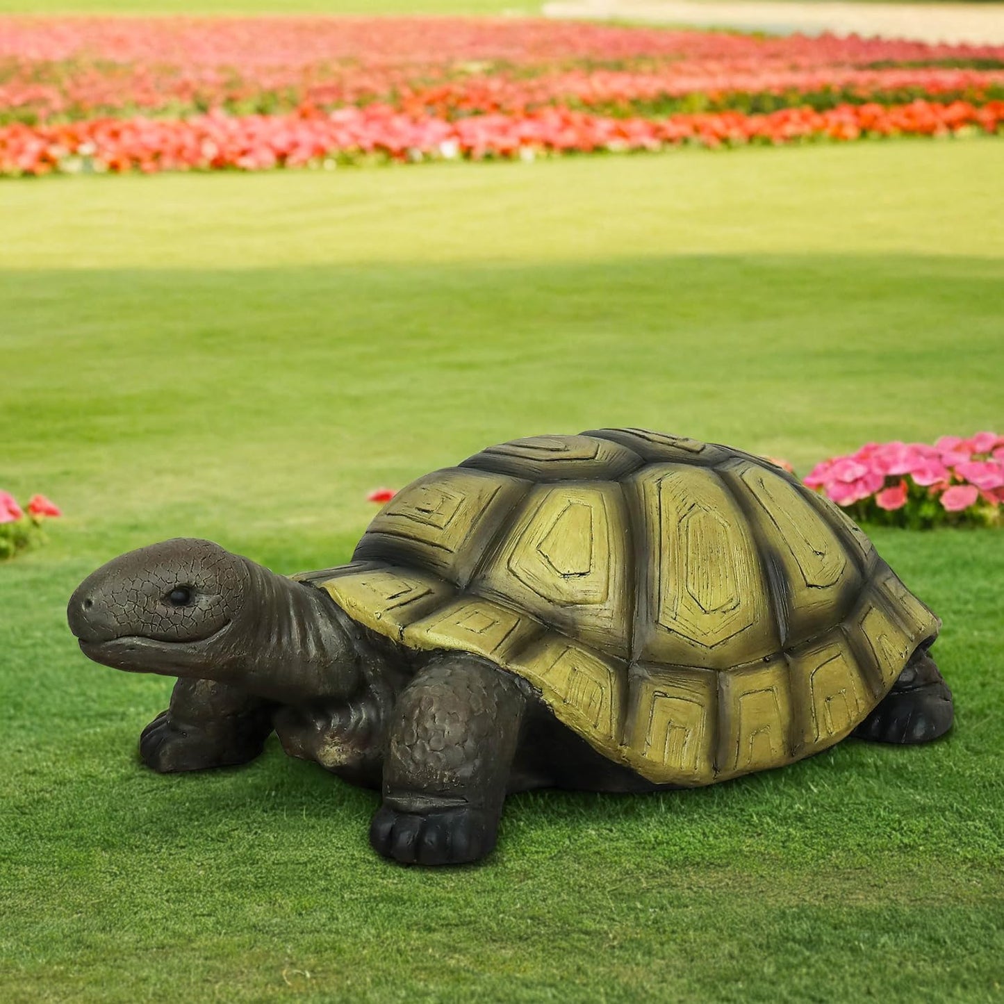 SKYFIRE Turtle Statues for Garden - 34.2” x 18.1” x 11.4” Fiber Reinforced Concrete Figurine Statue, Garden Sculptures & Statues Decor for Outdoors, Lawn, Yard - Outdoor Ornaments Gardening Gifts