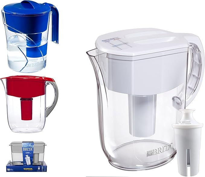 NRP 6-pack Standard Water Filter Replacement for BRITA Classic Pitcher OB03, 35557,107007,Ultramax, Everyday, Mavea Jug and Dispenser | 40-gallons per filter