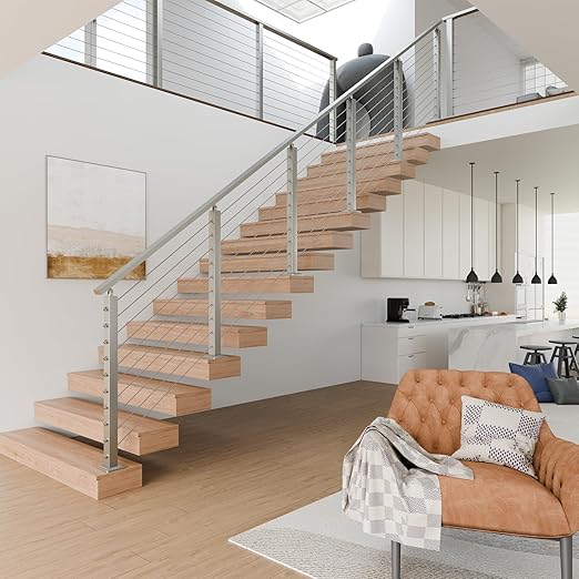 BLIKA 300FT 1/8" Stainless Steel Cable with Cutter, T316 Marine Grade, Stainless Steel Wire Rope 7x7 Strand Construction, 1850lbs Breaking Strength Aircraft Cable for Deck Cable Railing