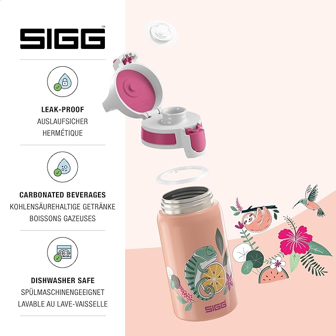 SIGG - Stainless Steel Kids Bottle - Shield One - Suitable For Carbonated Beverages - 17 Oz