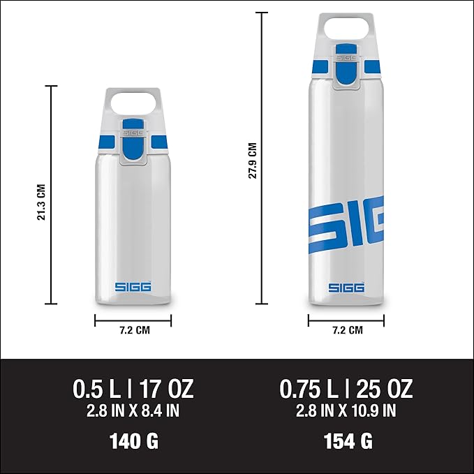 SIGG - Tritan Renew Transparent Water Bottle - Total Clear ONE MyPlanet - For Carbonated Beverages - Dishwasher Safe - With Fruit Strainer - Leakproof & Lightweight - BPA Free - 17 Oz / 25 Oz / 51 Oz