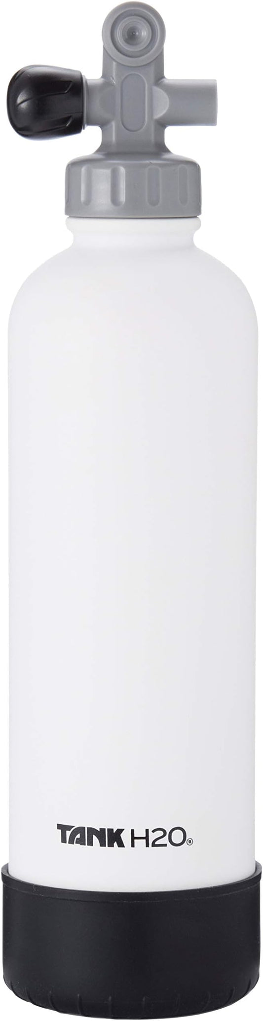 Scuba Tank Vacuum Insulated Water Bottle: Great Gift and Accessory for Scuba Divers | Holds 700mL | Food-Grade Stainless Steel Bottle, BPA-Free Cap, Silicone Boot