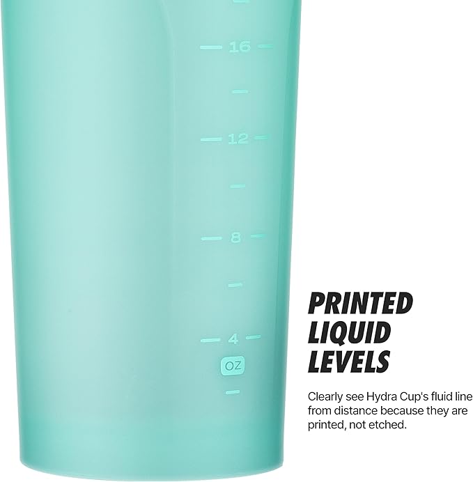 Hydra Cup ProFlow [2 Pack] 28 oz Shaker Bottles for Protein Shakes, Shaker Cups with Ball Blender Whisk, Shaker Bottle with Handle, Travel To Go, BPA Free (White & Teal, 28oz)
