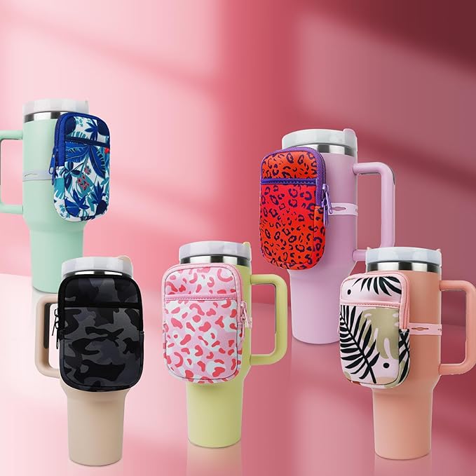 MLKSI Water Bottle Zipper Pouch for Stanley Cup Accessories, Cute Storage Bags for Stanley Tumbler with Handle, Gym Accessories for Simple Modern 40 oz Tumbler with Handle Stanley Bottle