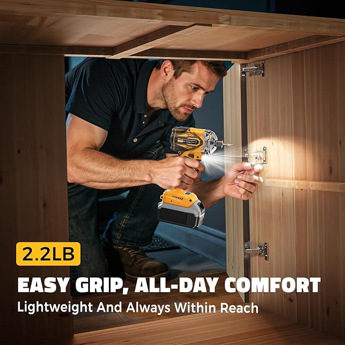 Cordless Impact Driver for DeWalt 20V Max Battery, 2800 In-lbs Brushless 1/4" hex chuck Impact Driver, impact drill with 5-Speed Lightweight Power Impact Drivers, LED Light (no battery)