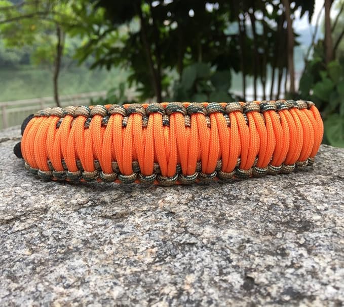 Handmade Paracord Handle for Yeti/Rtic/Ozark Trail Rambler 30 Oz Tumbler. Orange/Forest Green