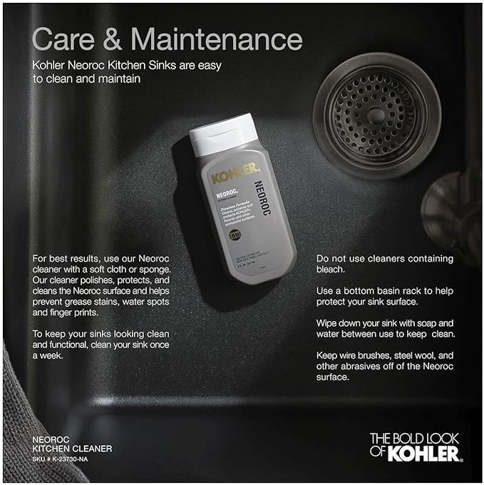 KOHLER K-8206-CM2 Cairn Sink, 33 in, Matte Brown