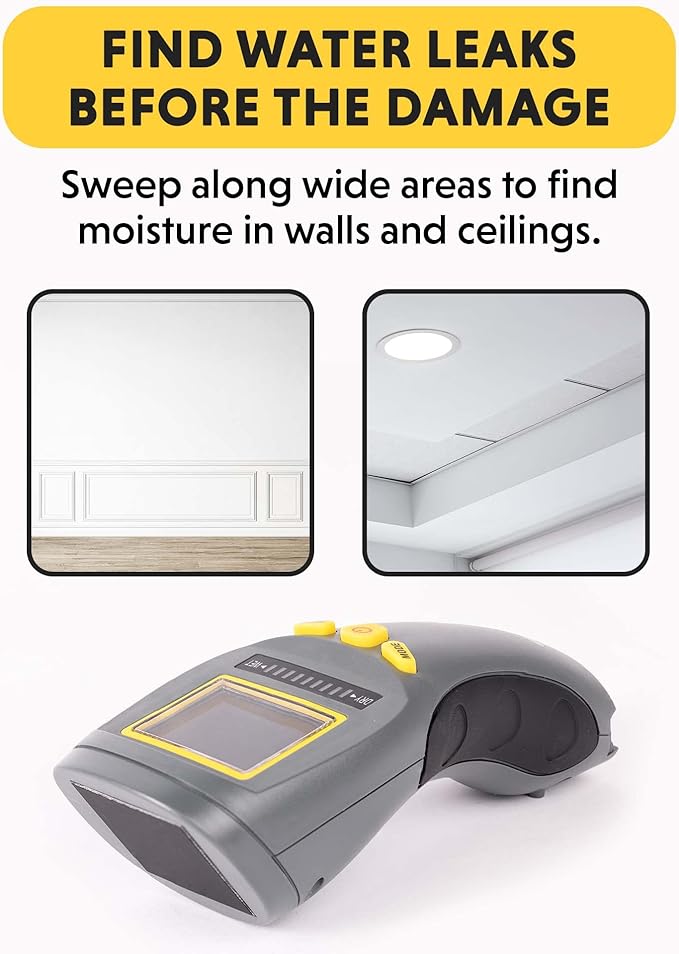 General Tools LCD Moisture Meter #MM8 - Leak and Humidity Detector - Pinless and Non-Invasive