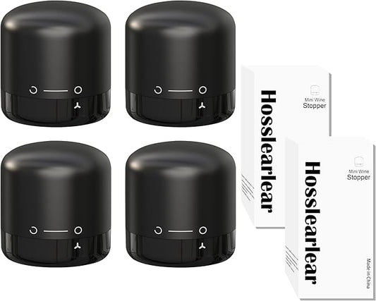 Wine Stoppers for Wine Bottles, Silicone Reusable Corks with Twist Lock, Leak Proof Wine Preserver Cute Wine Accessories - Set of 4