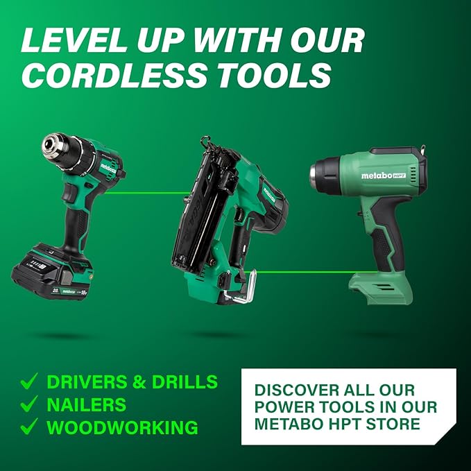 Metabo HPT 18V MultiVolt Cordless Heat Gun, Adjustable Heat Settings, Illuminated LCD Display, Compact and Lightweight, Ergonomic Design, Pro Tool Innovation Award Winner, RH18DAQ4