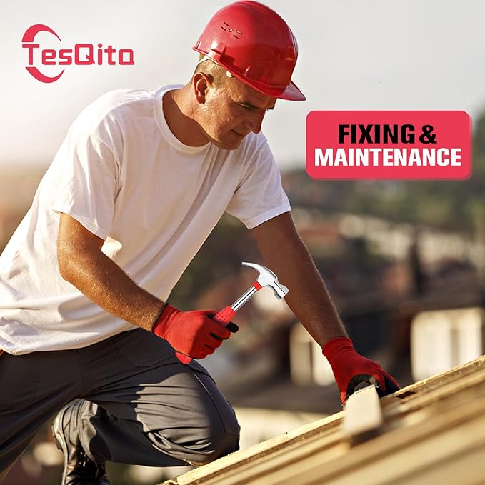 24 Piece Small Tool Kit for Men and Women, Mini Hand Tool Set with Storage Box for Home, DIY, Office, Garage(Red)