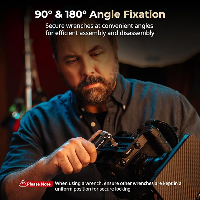 SmallRig x FILM RIOT 7-in-1 Folding Tool Set with Screwdrivers and Hex Key Wrenches, Multiple Angle Positioning, Portable and Compact Design (Black) - 4374