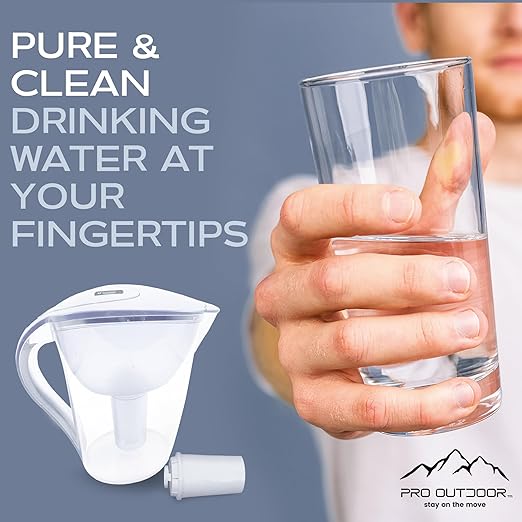 Purified Clean Crystal-Clear Water Filter Pitcher: Experience Enhanced Extraordinary Refreshing Hydration, Enjoying Convenience, Efficient and Quality You Deserve (White - 3.8 LTS)
