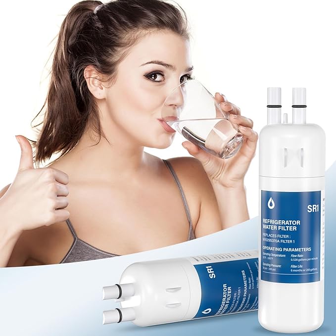 W1029537A Refrigerator Water Filter Replacement Compatible with EDR1RXD1, Filter 1, W10295370, P4RFWB, P8RFWB2L, 46-9930, 46-9081 (1 Pack)
