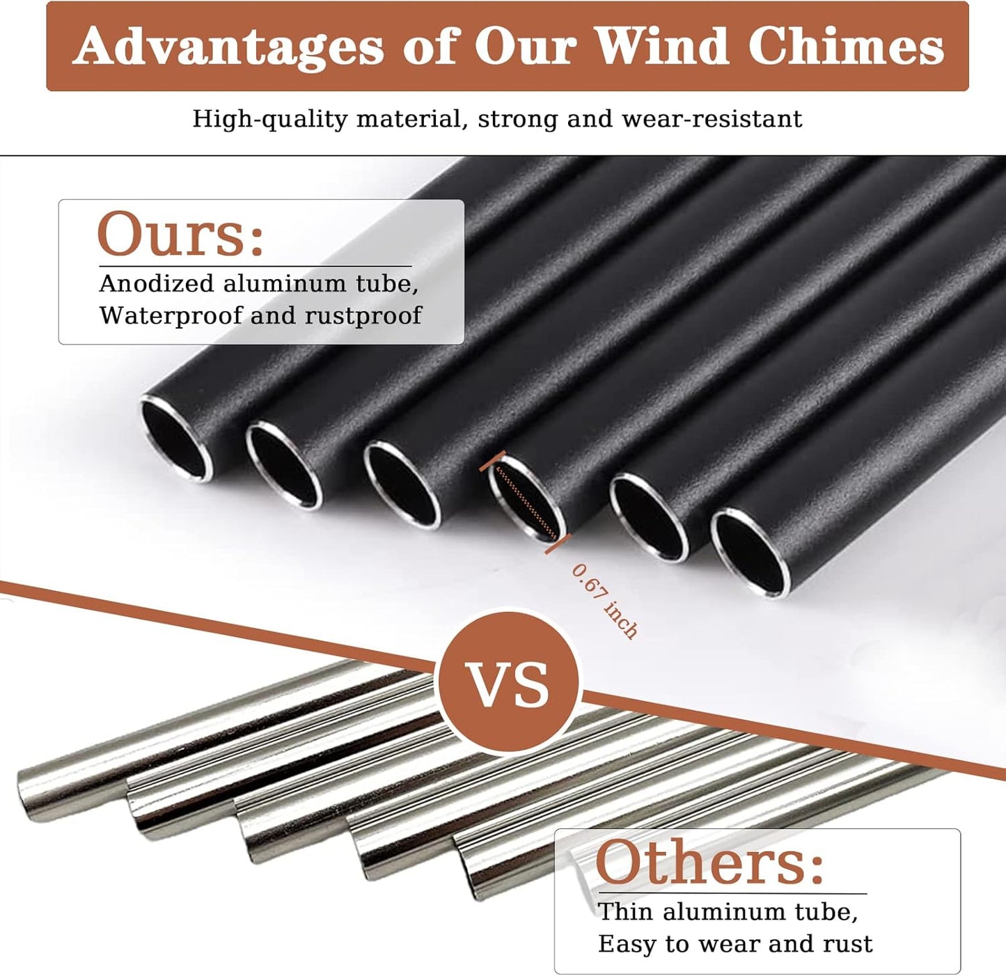 Wind Chimes for Outside, 32" Butterfly Windchime for Outdoor, Butterfly Gifts for Women Mom Sister, Garden Patio Gift Ideas for Friend Co-Worker (Black)