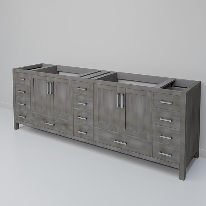 Big Sur 84 in. W X 22 in. D Distressed Grey Double Bath Vanity Cabinet Without Countertop