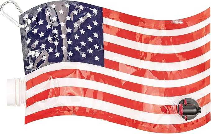 Fairly Odd Novelties American Flag Wine Dispenser Bag Fun Patriotic Drink Holder-Perfect for 4th of July, One Size, Multicolored
