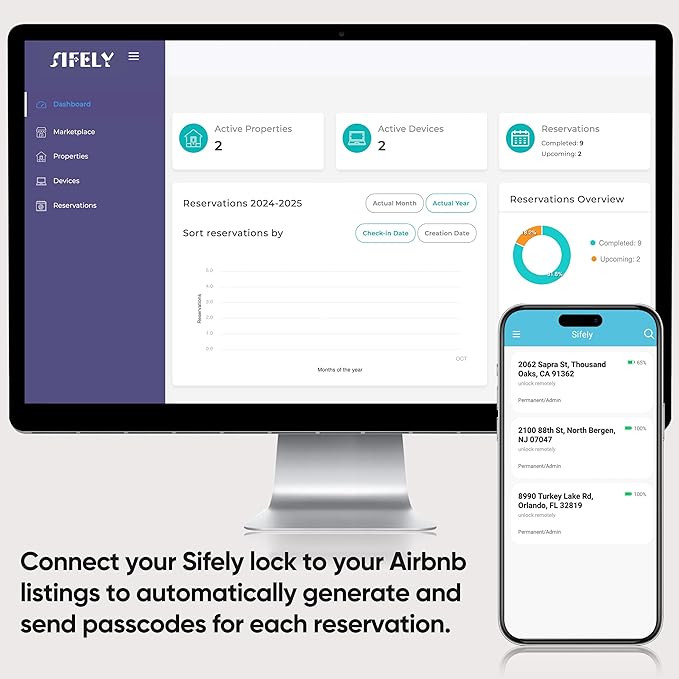 Keyless Entry Fingerprint Deadbolt Smart Lock: Sifely Digital Front Door Keypad with App Control, Electronic/Electric Deadbolt with Fingerprint & Code Access, Auto Locking, Easy to Install (Black)