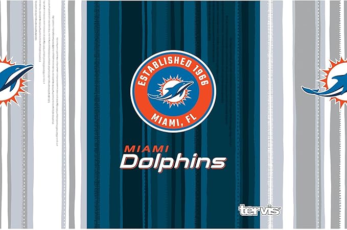 Tervis NFL Miami Dolphins-All in Water, 32oz Wide Mouth Bottle, Stainless Steel