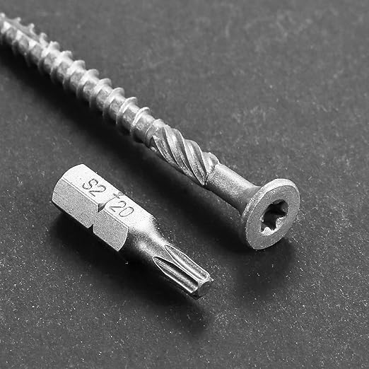 #10 * 4" 304 Stainless Steel Deck Screws, (115pcs) 2 lbs.Exterior Wood Screws, Rust Resistant epoxy Coated, Bronze, T25 Star Bit