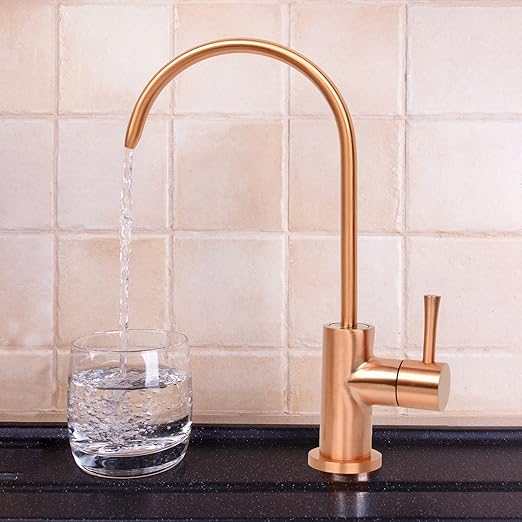 Copper Finish Kitchen Water Filter Faucet Fits Most Reverse Osmosis Units or Water Filtration System in Non-Air Gap, Only for Cold Water