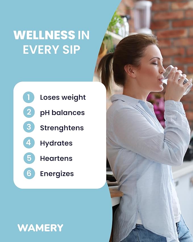 Wamery Alkaline Water Faucet Filter Replacement, Tap Water Filter Compatible with Brita, pH Enhancing for Family Health, Fits Brita 36311, FR-200, FF-100 - White (Pack of 2)