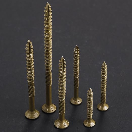 #8 * 1" Deck Screws, (3500pcs) 15 lbs.Exterior Wood Screws, Rust Resistant epoxy Coated, Bronze, T20 Star Bit