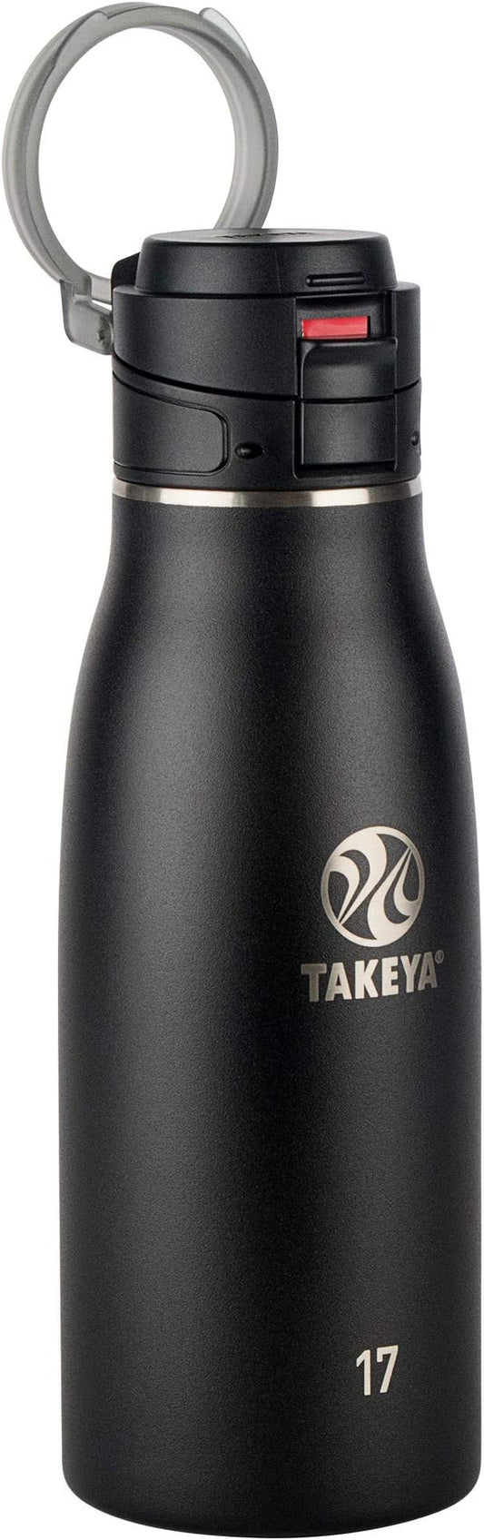 Takeya 17 oz Traveler Stainless Steel Insulated Travel Coffee Mug with Locking Leak Proof Lid, Premium Quality, BPA Free, Onyx