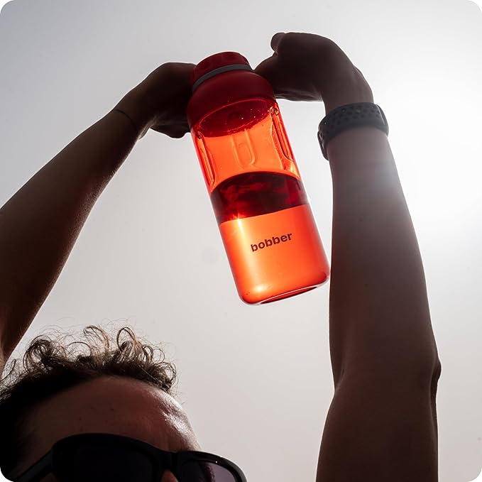 BOBBER 30 oz Tritan Water Bottle with Handle and Fruit Infuser — BPA Free Plastic Water Bottle with Screw Top Lid — Dishwasher Safe Tritan Water Jug, Great for Runners, Gym, Golf & Outdoor (Green)