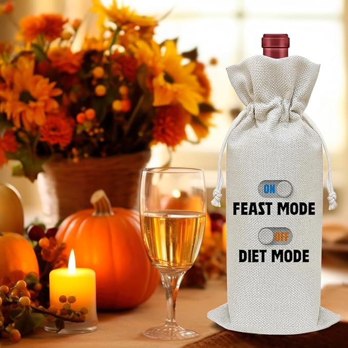 Funny Wine Bag, Funny Gifts Friendship Gifts for Women Men Friends Coworkers Sister Wife Mom, Party Favor Wine Champagne Gift Bag With Drawstring -46