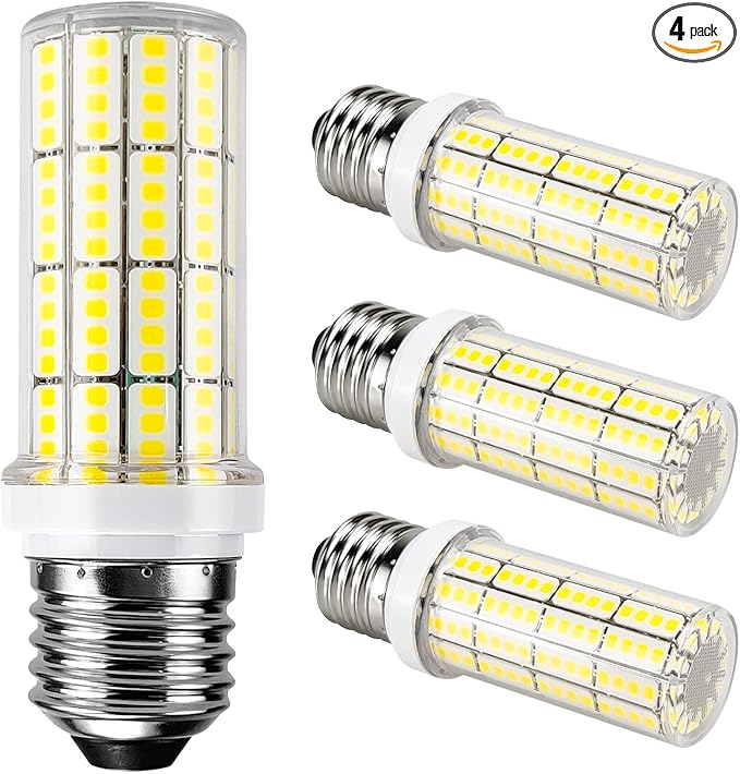 LED Corn Light Bulb 200w Equivalent 2500 Lumen 5000K Cool Daylight White 20W E26/E27 Base Ceiling Fan Led Light Bulb for Home Garage Warehouse Indoor Outdoor Led Corn Bulb Pack of 4