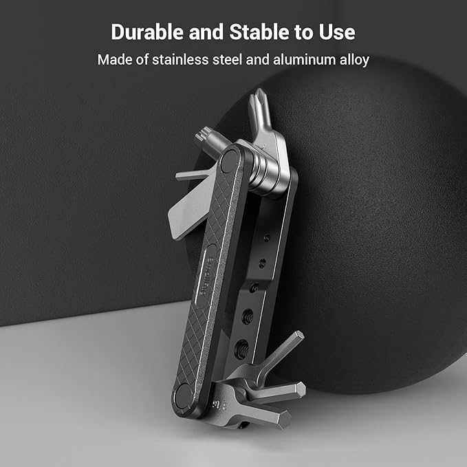 SMALLRIG Folding Tool Set with Screwdrivers and Hex Key Wrenches, Seven Functional Tools Included (Black) - 4681