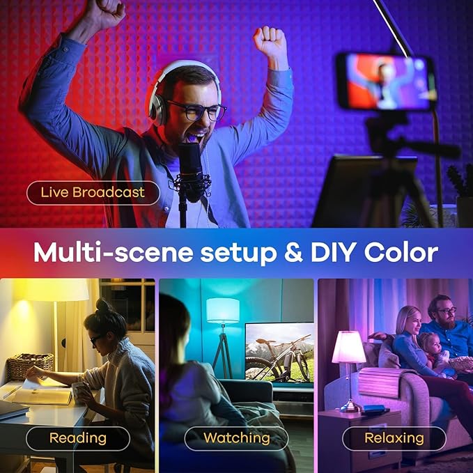 Linkind Matter Smart Light Bulb, WiFi Smart Bulbs with Remote, Smart Bulb Work with Apple Home, Alexa, Google Home, SmartThings, RGBTW Color Changing Bulbs Music Sync, 2.4Ghz A19 E26 60W 800LM 4 Pack