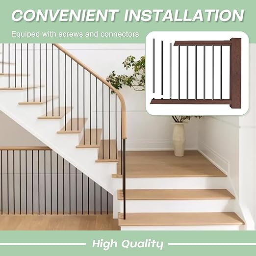 51 Pack 26 Inch Aluminum Deck Balusters 3/4" Diameter Hollow Round Balusters for Deck Railing Deck Spindles with Screws for Railing Fencing Balusters Staircase Spindles with Connectors