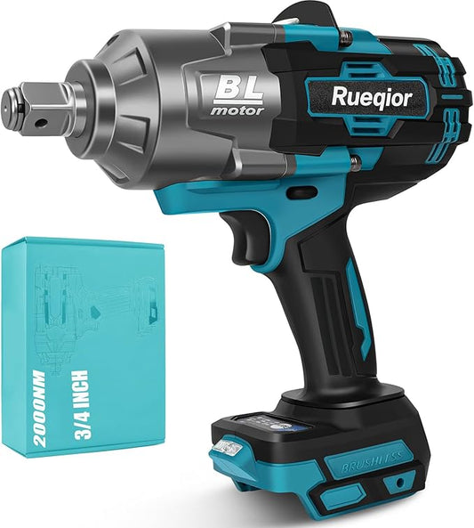 Cordless Impact Wrench 3/4" for Makita 18V Battery, Impact Wrench 1500FT-LBS(2000N.m) High Torque Brushless Electric Impact, with 3 Speed Modes Power Impact Driver