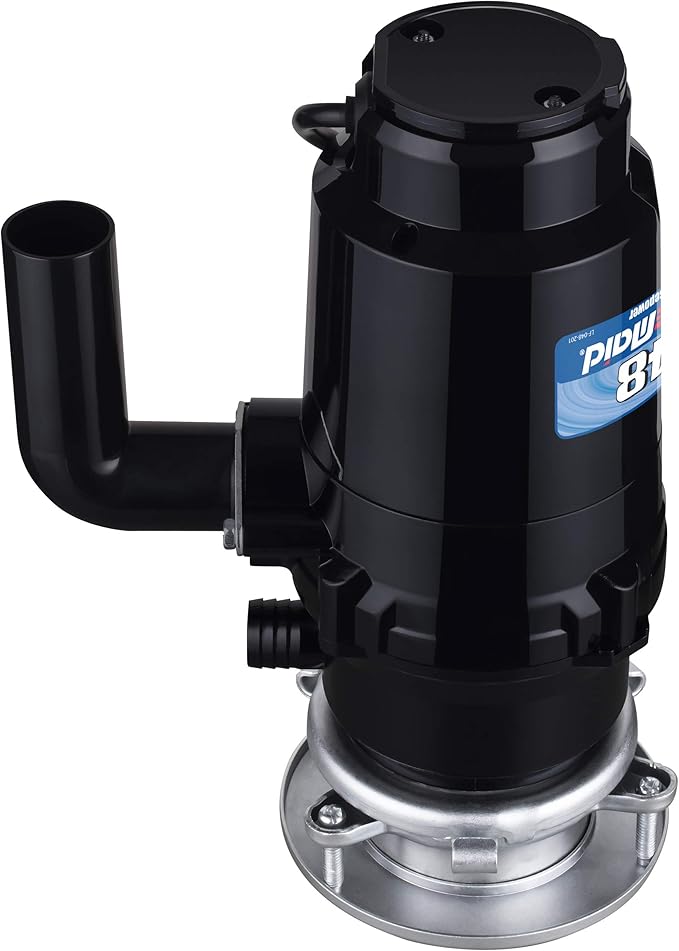 Waste Maid 10-US-WM-048-3B Garbage Disposal Anti-Jam Stainless Steel Food Waste Grinding System, 1/3 HP Compact, Black