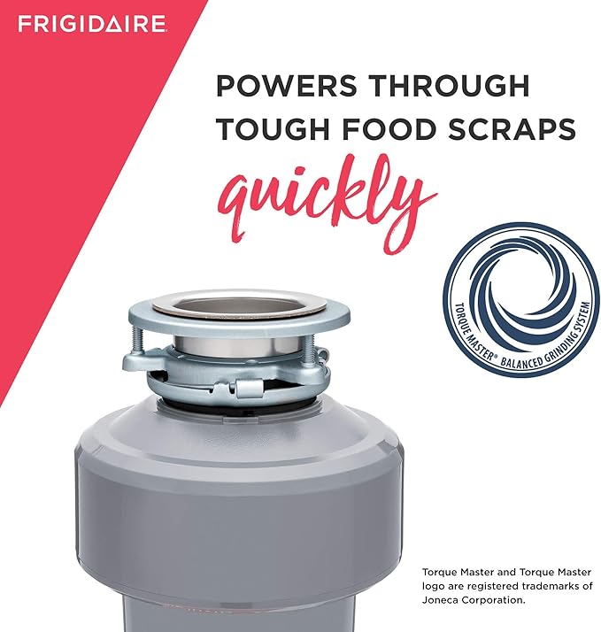 Frigidaire 3/4 HP Corded Garbage Disposal for Kitchen Sinks | FF75DISPC1