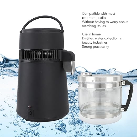 4L Water Container for Distiller, Portable Glass Distilled Water Storage Container, Collection Bottle Replacement for Countertop Distillers, Ensure The Purity of Distilled Water