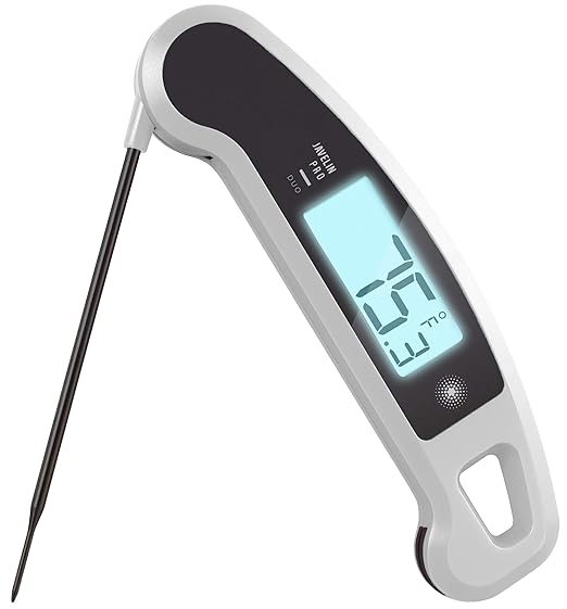 PX1D Javelin PRO Duo Ultra Fast Professional Digital Instant Read Meat Thermometer for Grill and Cooking, 4.5" Probe, Auto-Rotating Backlit Display, Splash Resistant – Panda