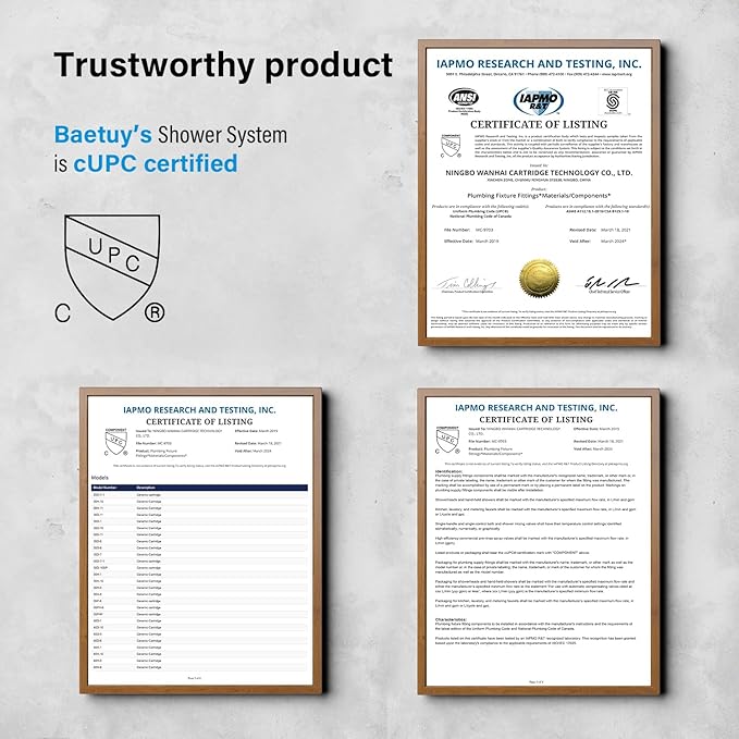 Shower Faucet Set Bathroom Square Rain Shower Head and Handle Set, Wall Mounted Shower Fixtures With Shower Valve and Trim Kit 10 inch Brushed Nickel