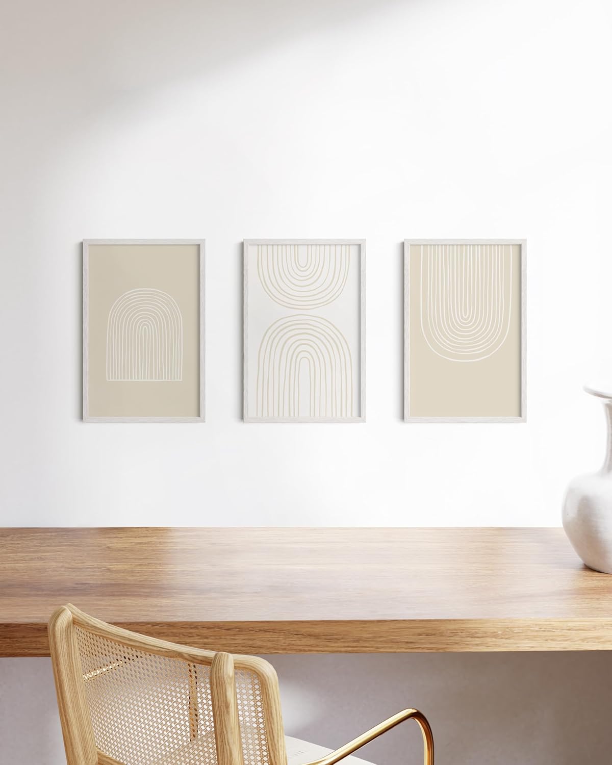 HAUS AND HUES 12x18 Picture Frames For Wall - Set Of 3 Poster Frames 12x18, Picture Frames 12x18, Poster Frame Set Of 3, 12x18 Frames, Frames 12 X 18, Photo Frames 12x18 (White Frame)