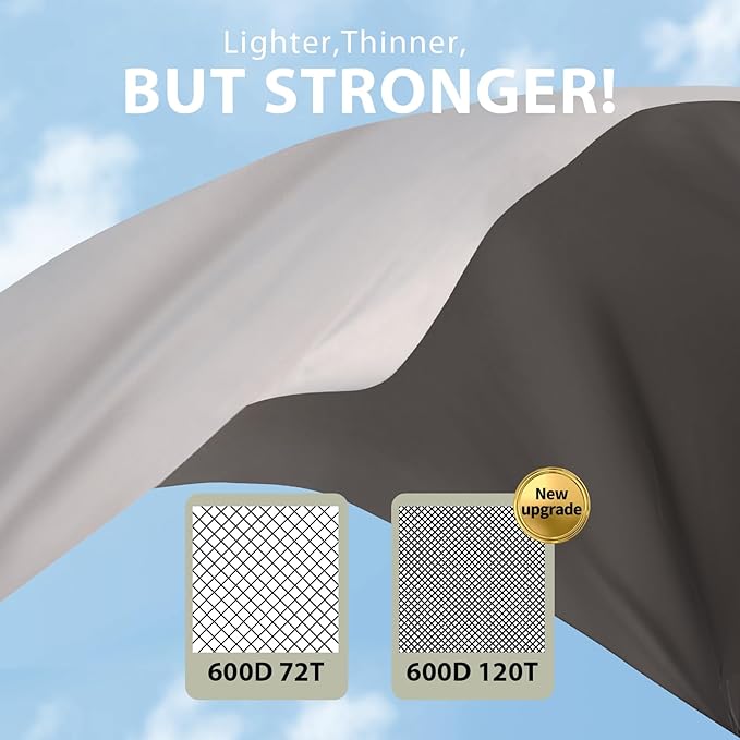 KylinLucky Patio Table Cover 74x47 Inch Heavy Duty 600D Waterproof - Tear-Resistant Outdoor Furniture Protector for Dining Set, Deck, Garden