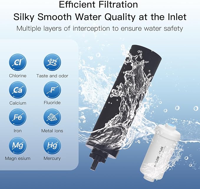 NSF/ANSI 375 Certified Water Filter, Replacement for Berkey® BB9-2® Black Filters & PF-2® Fluoride Filters Purification Elements and Berkey® Gravity Filter System, Pack of 4
